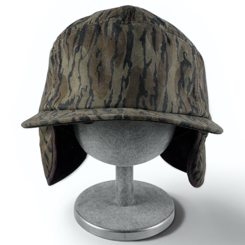 VTG Mossy Oak Original Bottomland Camo Columbia Hat Ear Flaps Size L/XL